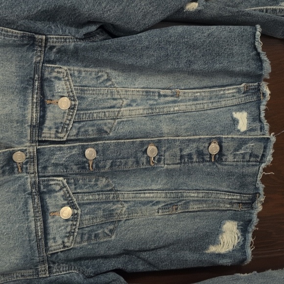Vervet Los Angeles Classic Fit Distressed Denim Jacket Size XS - Picture 4 of 6